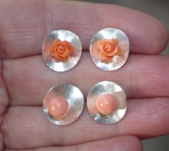 Diamond Cut White Gold 14mm Jackets For Earrings Use With Any Studs Create Look