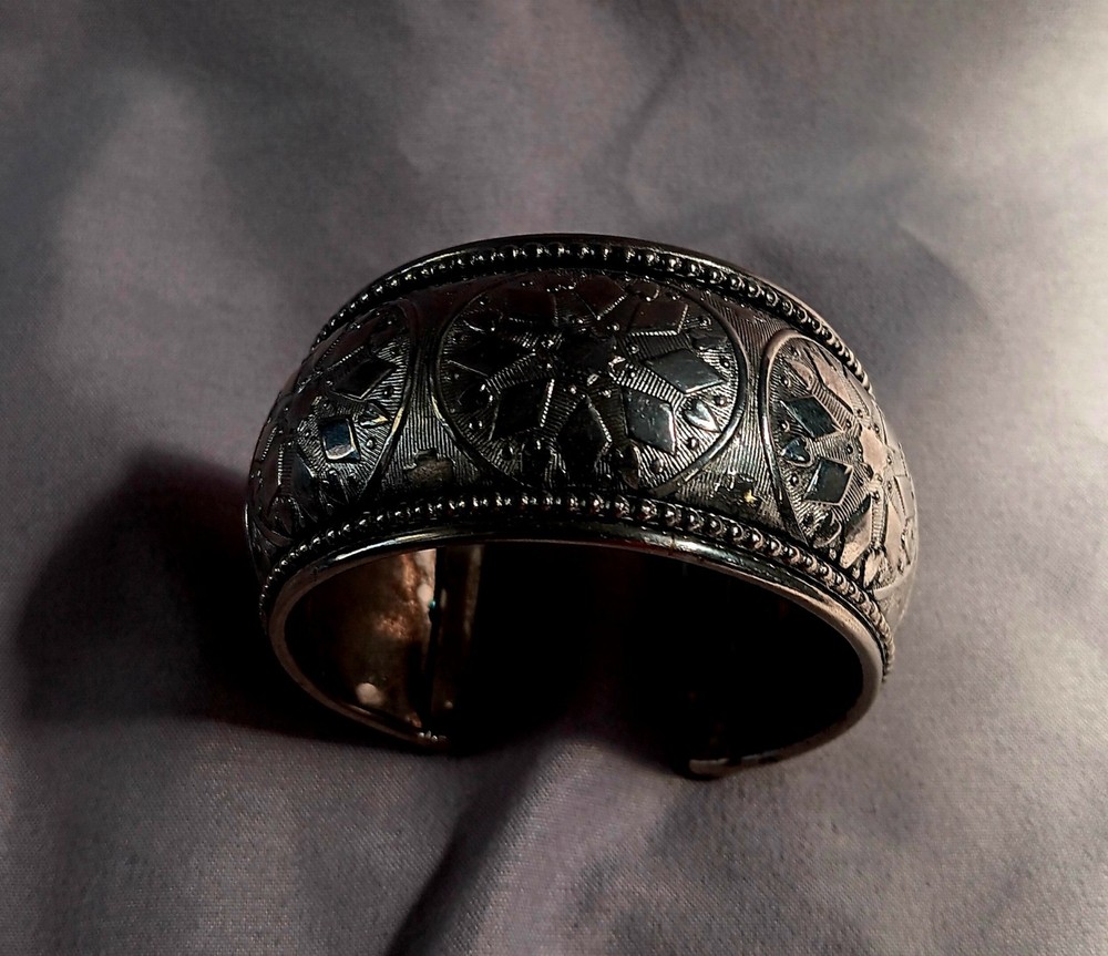 Ornate Silver Colored Bracelet