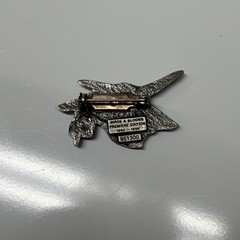 BIRDS AND BLOOMS PEWTER HUMMINGBIRD PIN BROOCH PREMIER ED 1995. Simulated