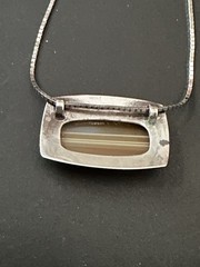 VTG PAOLO ROMEO Designer STERLING SILVER Snake Chain Necklace/Pendant 16″