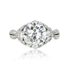 3.50Ct Art Deco Style Lab Created Diamond Anniversary 14K White Gold Finish Ring
