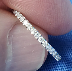 EARTH MINED DIAMOND Deco Style Wedding BAND 14K GOLD Stacking Anniversary RING