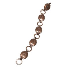 Copper Bracelet 7″ Concho Southwestern Rustic Americana Cowgirl Boho Rodeo VTG