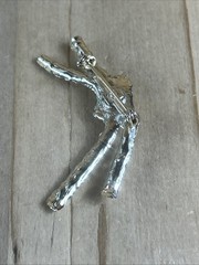 Knotted Rope Brooch Pin 2.5” Soft Gold Tone Textured