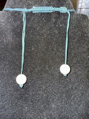 Natural Stone WHITE QUARTZ Lace AGATE Handmade Adjustable length necklace