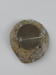 Ammonite Fossil Brooch READ Darker In Person