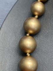 Vintage Carol Lee Faux Pearl Necklace golden graduated 18 inches