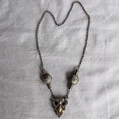 Vintage Modernist Mixed Metal Necklace | Sculptural Geometric Artisan Pendant