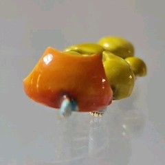 Vintage LISNER Poodle Dog Holding Umbrella Brooch Pin Enamel MCM Figural