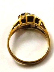 Vintage Sapphire and Diamond Ring in 10k Gold