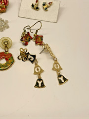 Vintage To Modern Lot of 40 Christmas Holiday Pierced Earrings Costume Jewelry