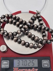 Vintage 70s Graduated Beads Sterling Silver “Pearls” Necklace