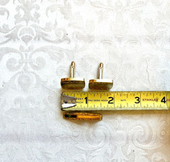 Vintage Gold Tone Cufflinks & Tie Bar Set Scroll Signed Lamode Karatclad Classy