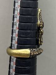 Vintage Alligator Crocodile Adjustable Ring Multi Colored Rhinestones