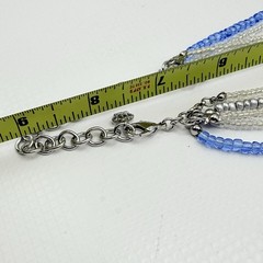 Premier Designs Multilayered Necklace w/ Blue Stones & Glass and Acrylic Beads
