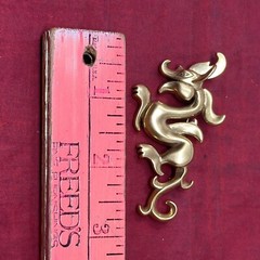 Dragon Brooch Pin Signed MMA Vintage NY Metropolitan Museum of Art Gold Plated