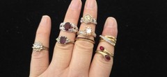 Vintage Mod Ring Lot Of 100. 23 Signed Kate Spade N.Y Avon Sterling Vendome