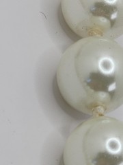 Vintage Glass Pearl Necklace | Elegant Vintage Style 16″ w/ Extender *HEAVY*
