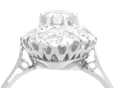 Antique 1.78 Ct Diamond and Platinum Marquise Cluster Ring Circa 1920