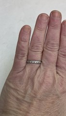 Art Deco Platinum .70 CTW Diamond Eternity Band Ring Size 7