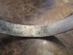Vintage Chinese Silver Expandable Bangle Bracelet Signed Marked 38 Grams