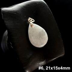 Natural Jade Jadeite Small Pendants Water Drop Shape Charms, Free Necklace