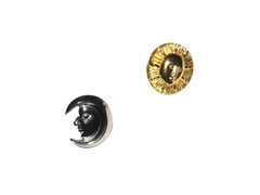 Vintage Fashion Earrings Art Deco Sun Moon Pre Owned Briefly Worn