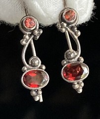Vintage Sterling Silver Earrings 925 Drop Ladies ~ 1 Ear Wire Bend Needs Strait