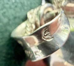 Vintage 7″ 925 Italian ISC sterling silver bracelet w/large puffed heart — B