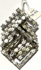 VTG Rhinestone Sllver Clip For Bonwilteller 1 3/4″ x 2 3/4″ Signed