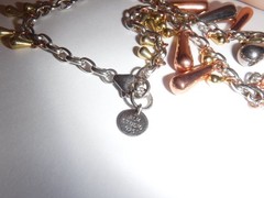 Estate RLM STUDIO Robert Lee Morris Sterling 925 Copper Brass Dangle Necklace