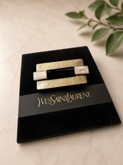 Vintage Yves Saint Laurent YSL Geometric Modernist Brooch Pin NOS w/ Tags