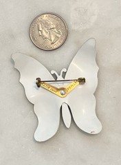 Vintage Enamel Butterfly Brooch ~ W.Germany
