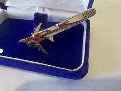 Vintage JAL Japan Airlines Tie Clasp Clip Bar Marked Silver – TESTED + NOS