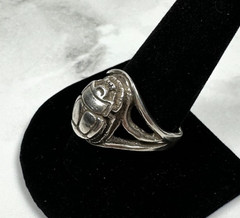 Sterling Silver Men’s Scarab Ring – Vintage – Size 11.25