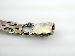 Vintage Sterling Silver Ornate Link Motif Bracelet Marcasite Accents 6.5In 13.9g