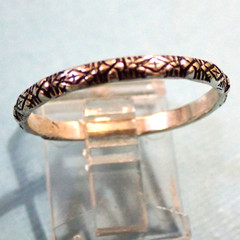 3 Bands Stone Bark Silpada Indent Thin Design Rings Sizes 11.25 & 11.5 Silver