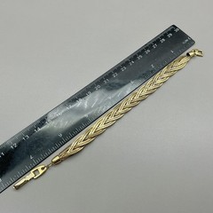 Vintage Napier Bracelet Gold Tone Braided Chain Box Clasp Womens Fashion Jewelry