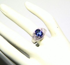 3.00CT 14K Gold Natural Tanzanite Diamond Vintage Halo Wedding Engagement Ring