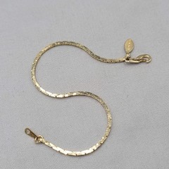 Vintage Ambassador Cobra Chain Bracelet Gold tone 7.25″