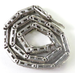 Antique 1920’s Diamond Filigree Bracelet Platinum 14KW 8″x 3.04″ EGL USA 11.8Gms