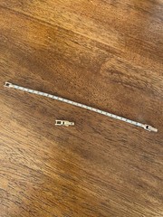Vintage Anne Klein Crystal Bracelet Baguette Cut Gold Plated With Extender Link