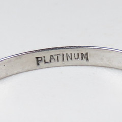Antique Art Deco Platinum Womens Wedding Band Ring Size 4.75 UK-J width 1.64 MM