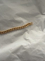 Vintage New Old Stock 7.5” 9mm Gold Plated Curb Link Bracelet