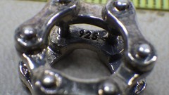 Vintage Sterling Silver .925 Bike Chain Style Bead Punk Steampunk Alternative