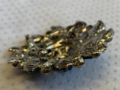 Vtg Brooch Lot Alpaca Sarah Cov MOP Enamel Faux Gem Scatter Pins Costume Jewelry