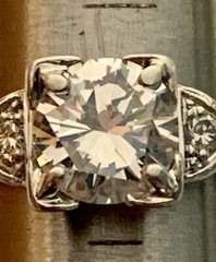 Estate Diamond Ring,Platinum, 10% Iridium Diamond Ring! Antique,Transitional Cut