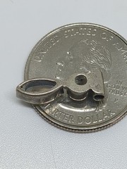 Small Vintage Sterling Silver 925 Moonstone Slide Pendant