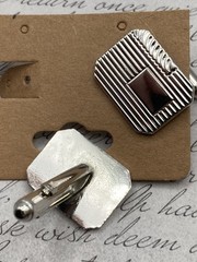 VINTAGE! Silver-Tone Men’s Cufflinks & Tie Bar