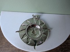 Vintage 925 Sterling Silver Sun Face Pendant 3″ Large Celestial Thailand 13.9 g